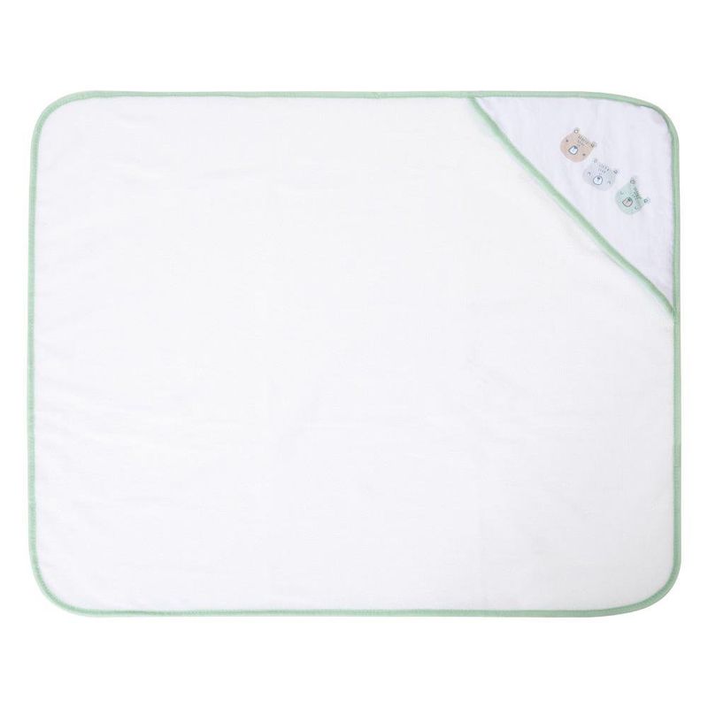 Set de Baño Toallas con Capucha y Paños Faciales Osos Verde