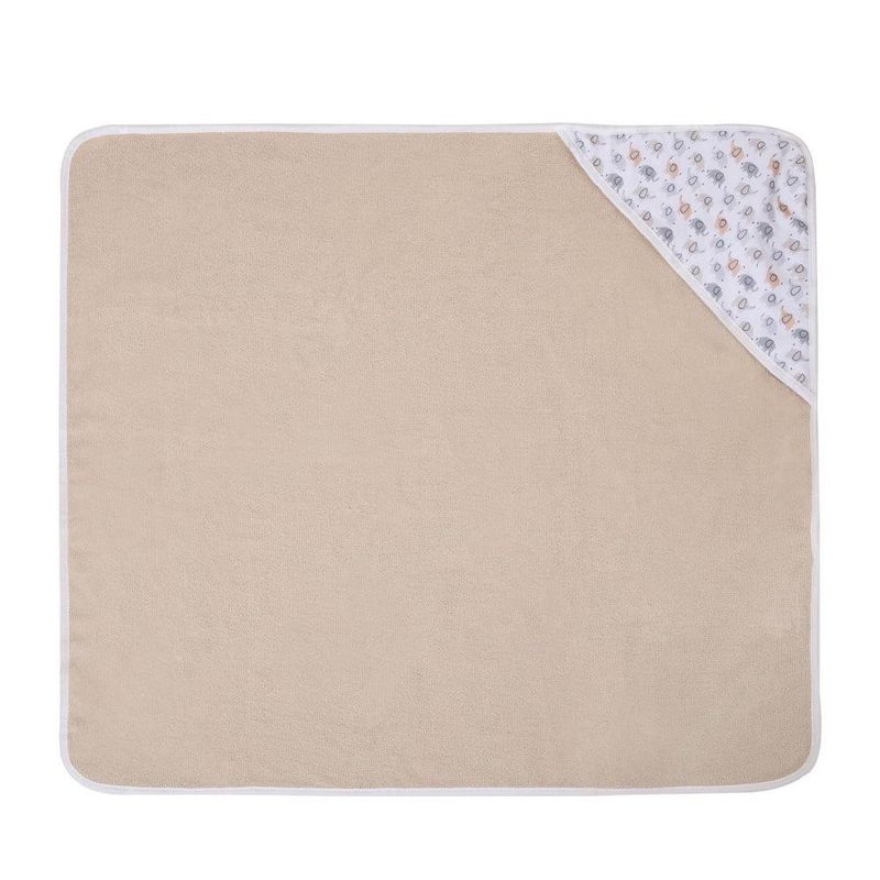 Set de Baño Toallas con Capucha y Paños Faciales Elefantes Beige