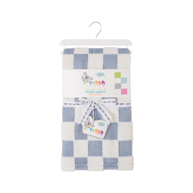 Frazada Cuadritos Azul