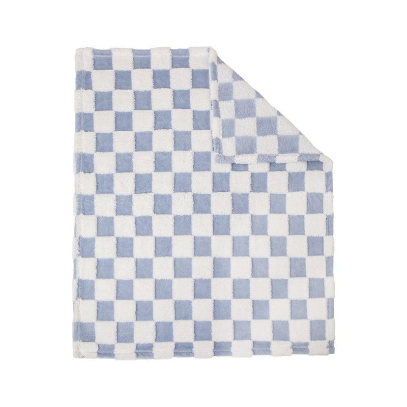 Frazada Cuadritos Azul