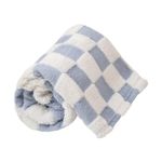 Frazada Cuadritos Azul
