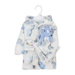 Set con Bata de Capucha, Manta y Peluche de Dinosaurio