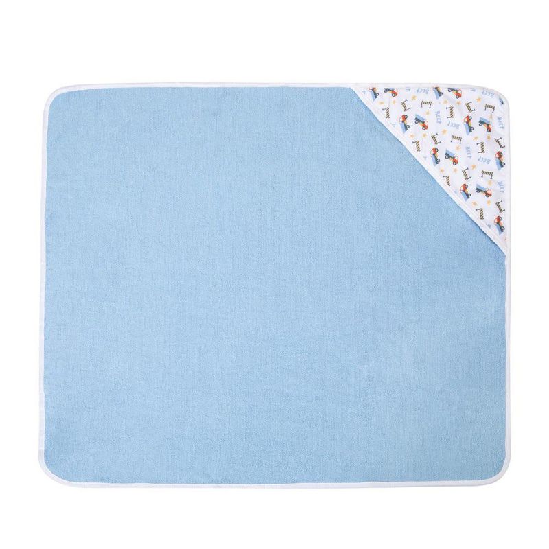 Set de Baño Toallas con Capucha y Paños Faciales Camiones Azul