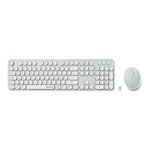 Teclado y Mouse Inalámbricos Retro Verde Menta