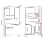 Mueble Organizador de Cocina Gris con Alacena