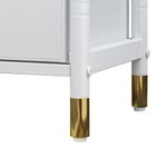 Organizador con 5 Gaveta Cuero Blanco