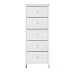 Organizador con 5 Gaveta Cuero Blanco