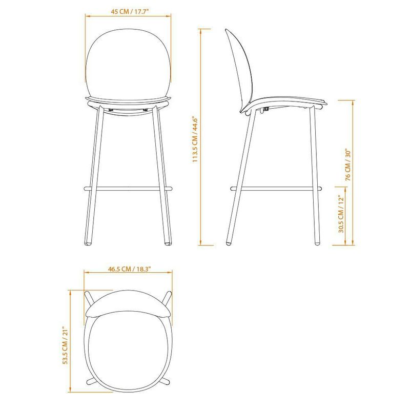 Silla Alta Andy Palo Rosa