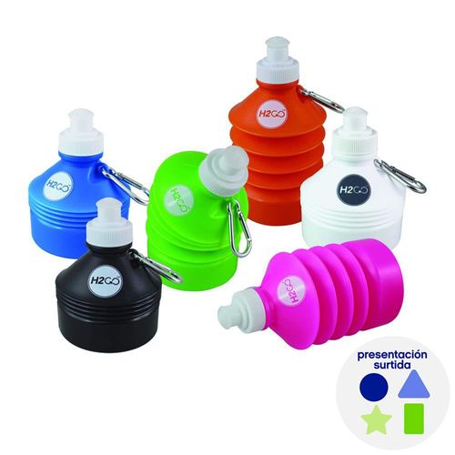 Botella Colapsable para Agua H2GO 16 Oz Colores Surtidos
