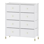 Organizador con 8 Gavetas Cuero Blanco