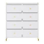 Organizador con 8 Gavetas Cuero Blanco