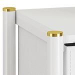 Organizador con 8 Gavetas Cuero Blanco