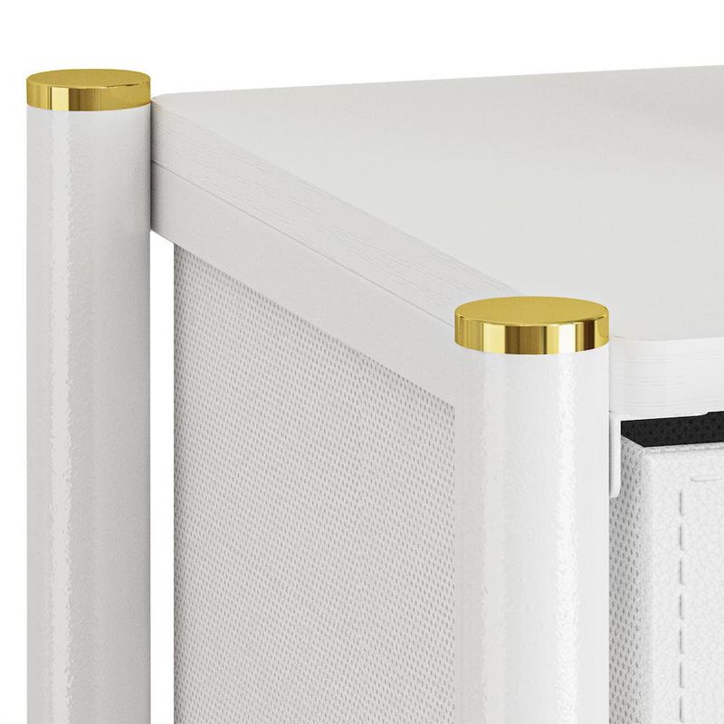 Organizador con 8 Gavetas Cuero Blanco