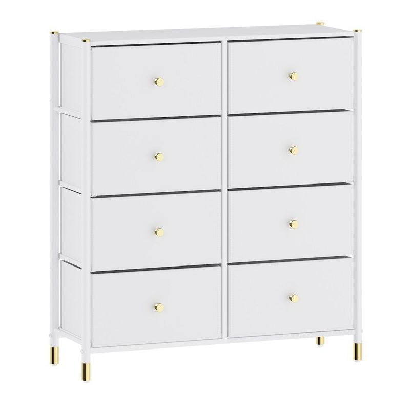Organizador con 8 Gavetas Cuero Blanco