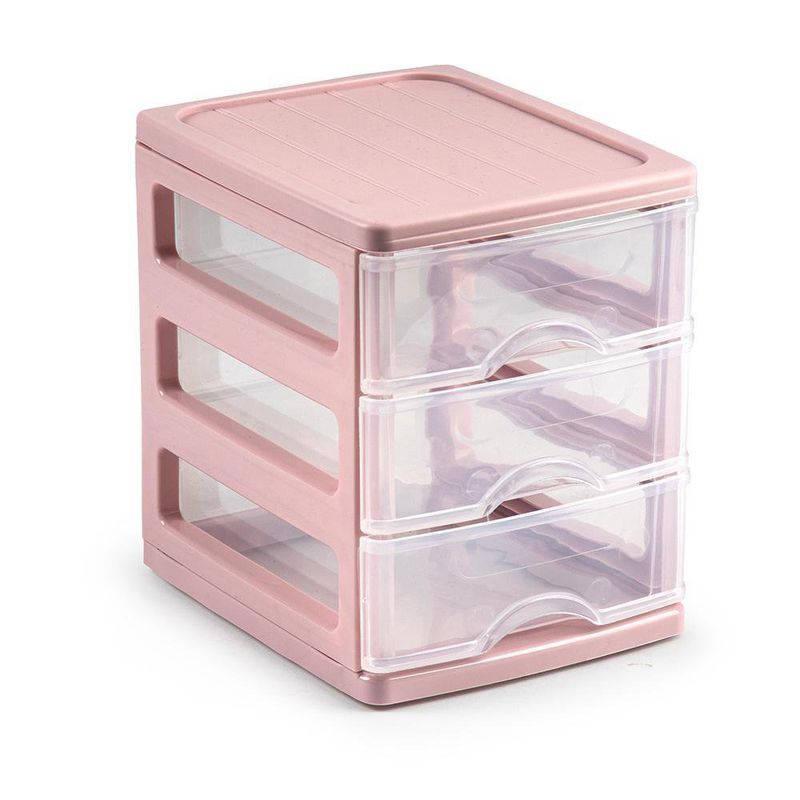 Organizador con 3 Gavetas Rosa