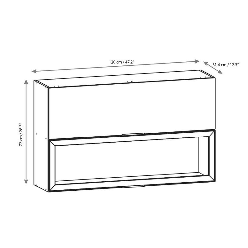Gabinete Aéreo Beige de 2 Puertas
