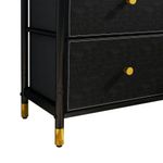 Organizador con 5 Gavetas Cuero Negro