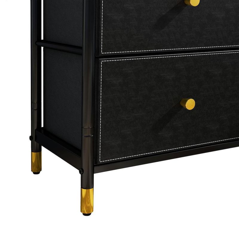 Organizador con 5 Gavetas Cuero Negro