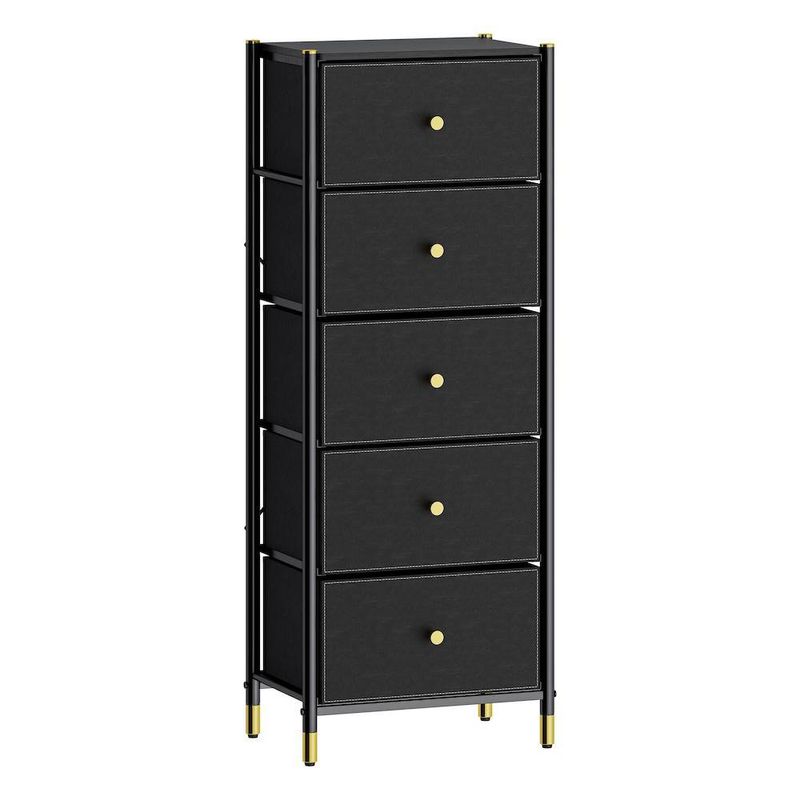 Organizador con 5 Gavetas Cuero Negro