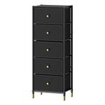 Organizador con 5 Gavetas Cuero Negro