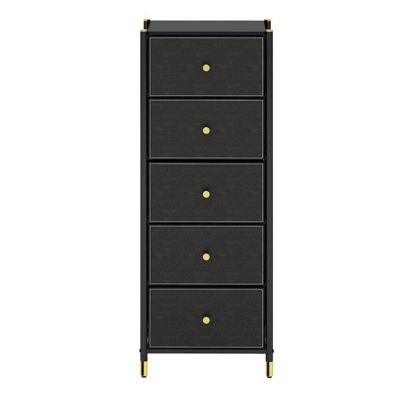 Organizador con 5 Gavetas Cuero Negro