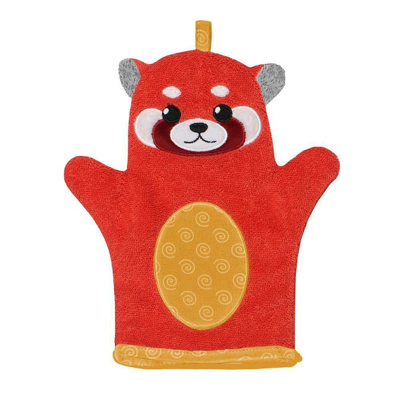 Guante De Baño Panda Rojo - Zoocchini