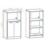 Mueble Multiusos Acabado Natural y Blanco