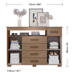 Gavetero de Madera con Cajones Y Puertas