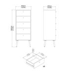 Gavetero Zoe Blanco de 5 Gavetas