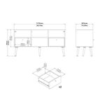 Mueble Auxiliar Blanco con 2 Cajones
