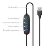 Aro de Luz Led para Selfie con Control USB y Ajuste de Brillo