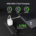 Cargador de Pared Doble USB-C Blanco de 45W