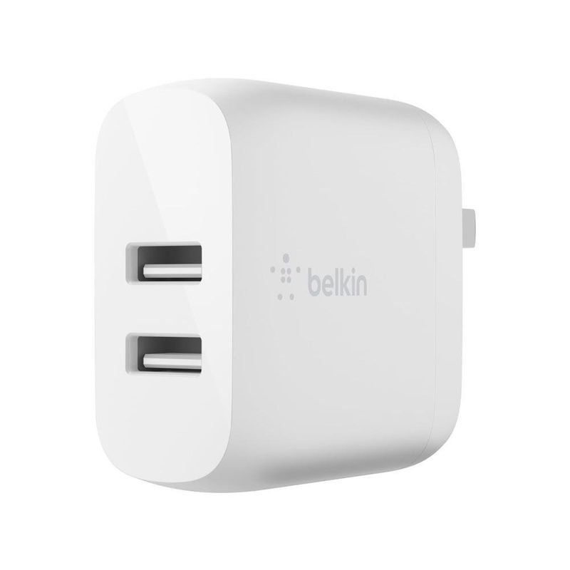 Cargador de Pared Belkin con 2 Puertos USB-A y Cable USB-C 24W