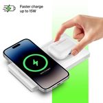 Cargador Inalámbrico para iPhone 2 en 1 Blanco 15W