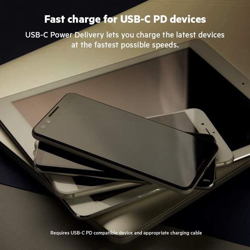 Cargador de Pared Gan con 2 Puertos USB-C Blanco 68W
