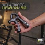 Par de Entrenadores Grip Ajustables con Contador de Resistencia 6 a 60 Kg Color Negro