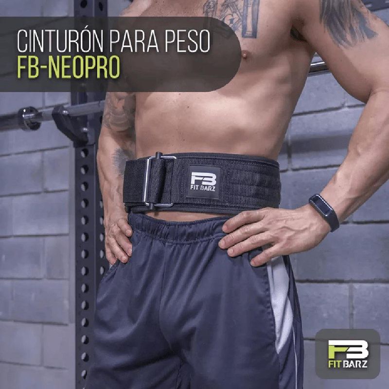 Cinturón de Levantamiento de Pesas Neo Pro de Neopreno Ajustable Talla M