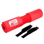 Almohadilla para Barra Olímpica con Espuma de Alta Densidad y Correas Color Rojo