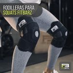 Rodilleras para Squats FitBarz Ajustables de Alto Soporte Color Negro