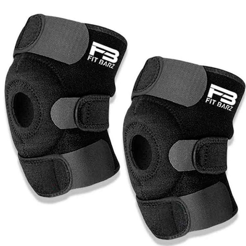 Rodilleras para Squats FitBarz Ajustables de Alto Soporte Color Negro