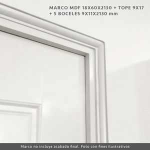 Marco de MDF Natural 17x60x2130 Cm