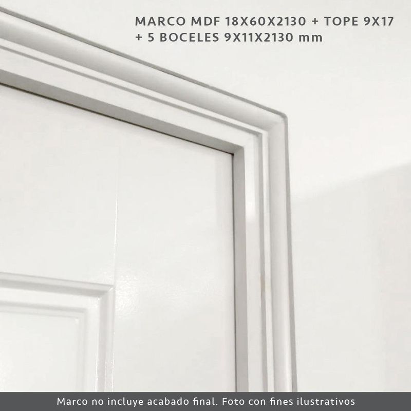 Marco de Mdf Beige de 1x6x213 Cm