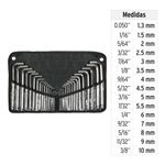 Set de 30 Llaves Allen Largas Std/Mm Punta Bola con Estuche