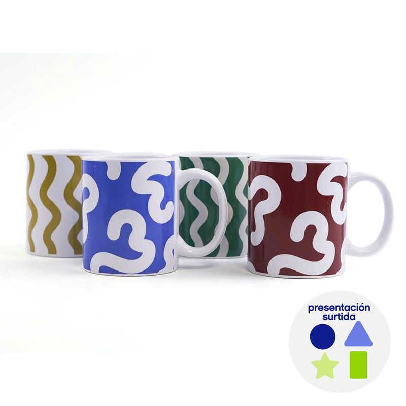 Set de 4 Pocillos de 10.8 Onz Diseños Surtidos