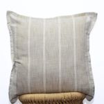 Funda de Cojín Rayas Verticales 45 x 45 Cm Beige
