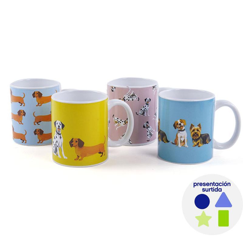 Set de 4 Pocillos de 10.8 Onz Diseños Surtidos