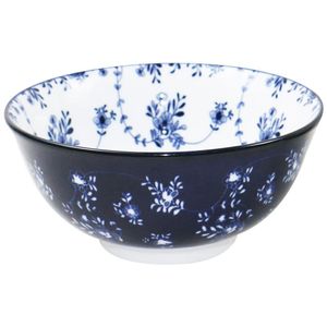 Set de 4 Bowls Diseño Hojas Azules 6 Plg
