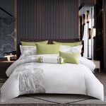 Set de Cubrecama Queen Bordado Color Blanco