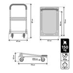 Carro de Plataforma Plegable 150 Kg