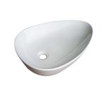 Lavamanos de Sobreponer Ovalado Asimétrico Blanco